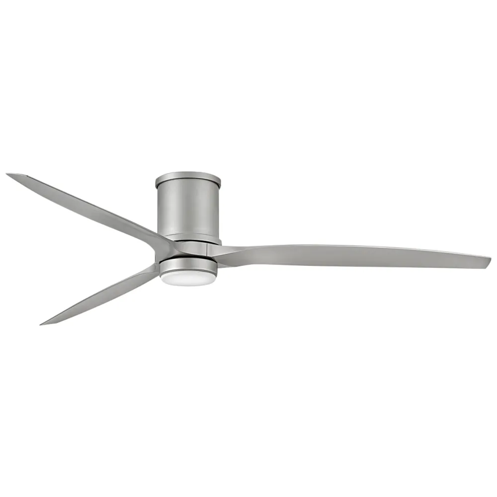 72" Hinkley Hover Brushed Nickel Wet LED Hugger Smart Ceiling Fan