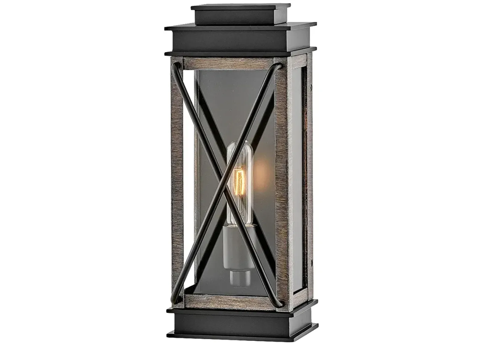 Hinkley Montecito 15" High Black Finish Rustic Outdoor Wall Light