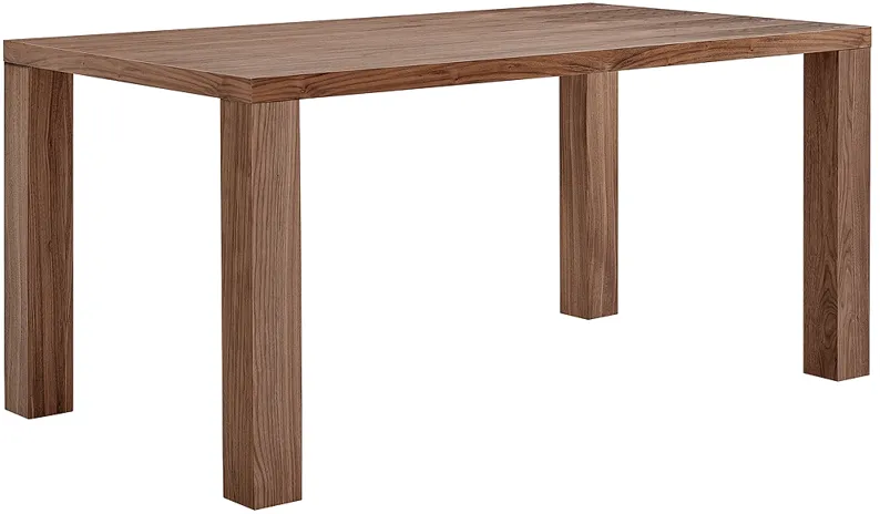 Abby 63" Wide Walnut Veneer Wood Rectangular Dining Table