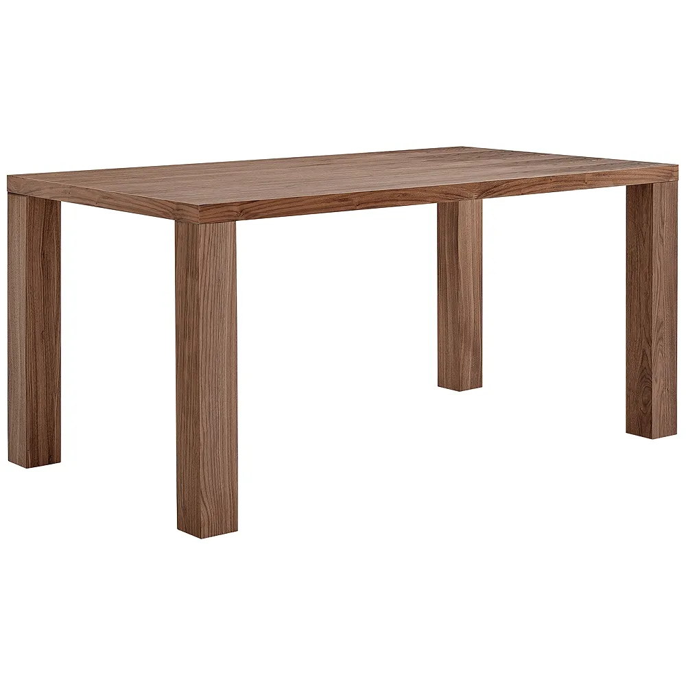 Abby 63" Wide Walnut Veneer Wood Rectangular Dining Table