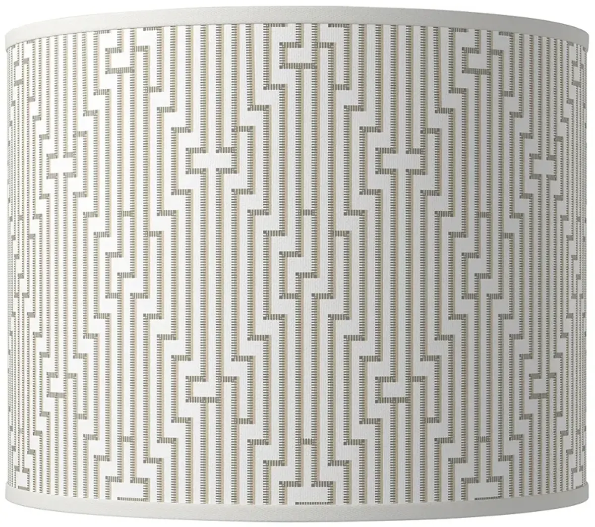 Diamond Maze Giclee Round Drum Lamp Shade 14x14x11 (Spider)