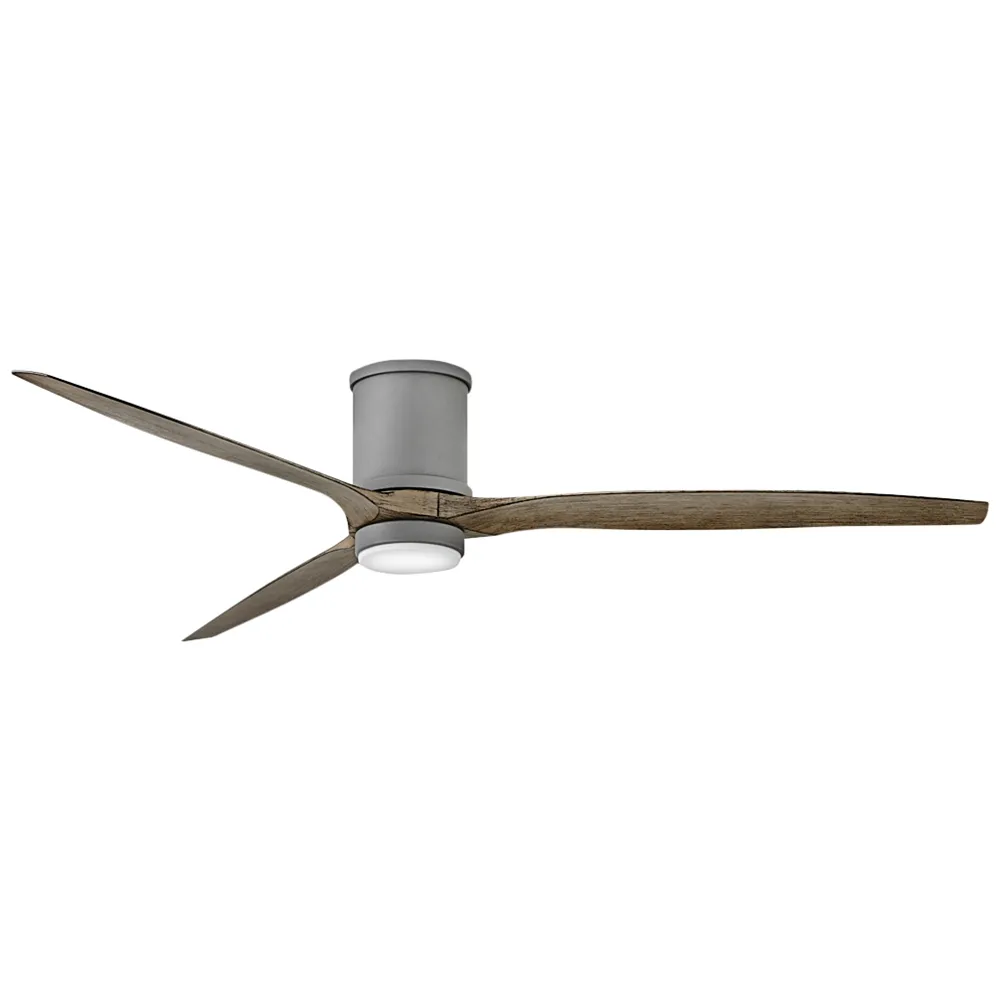 72" Hinkley Hover Graphite Wet-Rated LED Hugger Smart Ceiling Fan