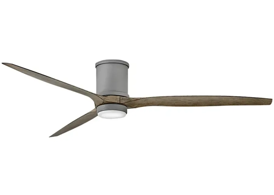 72" Hinkley Hover Graphite Wet-Rated LED Hugger Smart Ceiling Fan