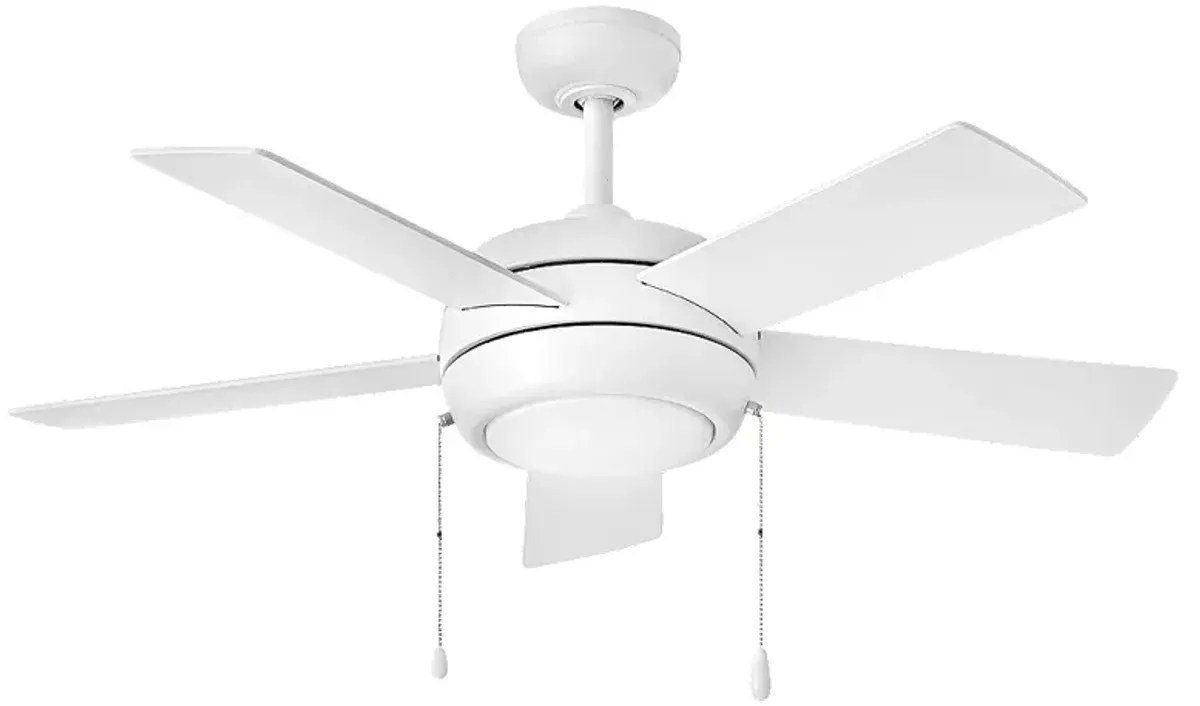 42" Hinkley Croft Chalk White Indoor Pull-Chain LED Ceiling Fan