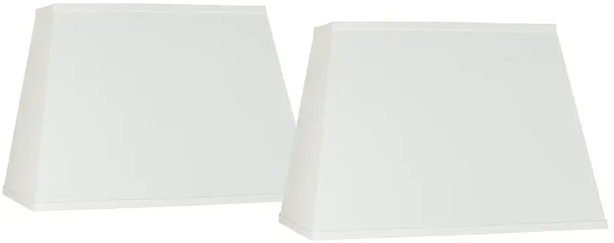 Ivory Linen Set of 2 Rectangular Shades 14x18x12 (Spider)