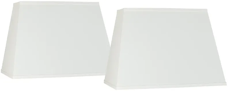 Ivory Linen Set of 2 Rectangular Shades 14x18x12 (Spider)