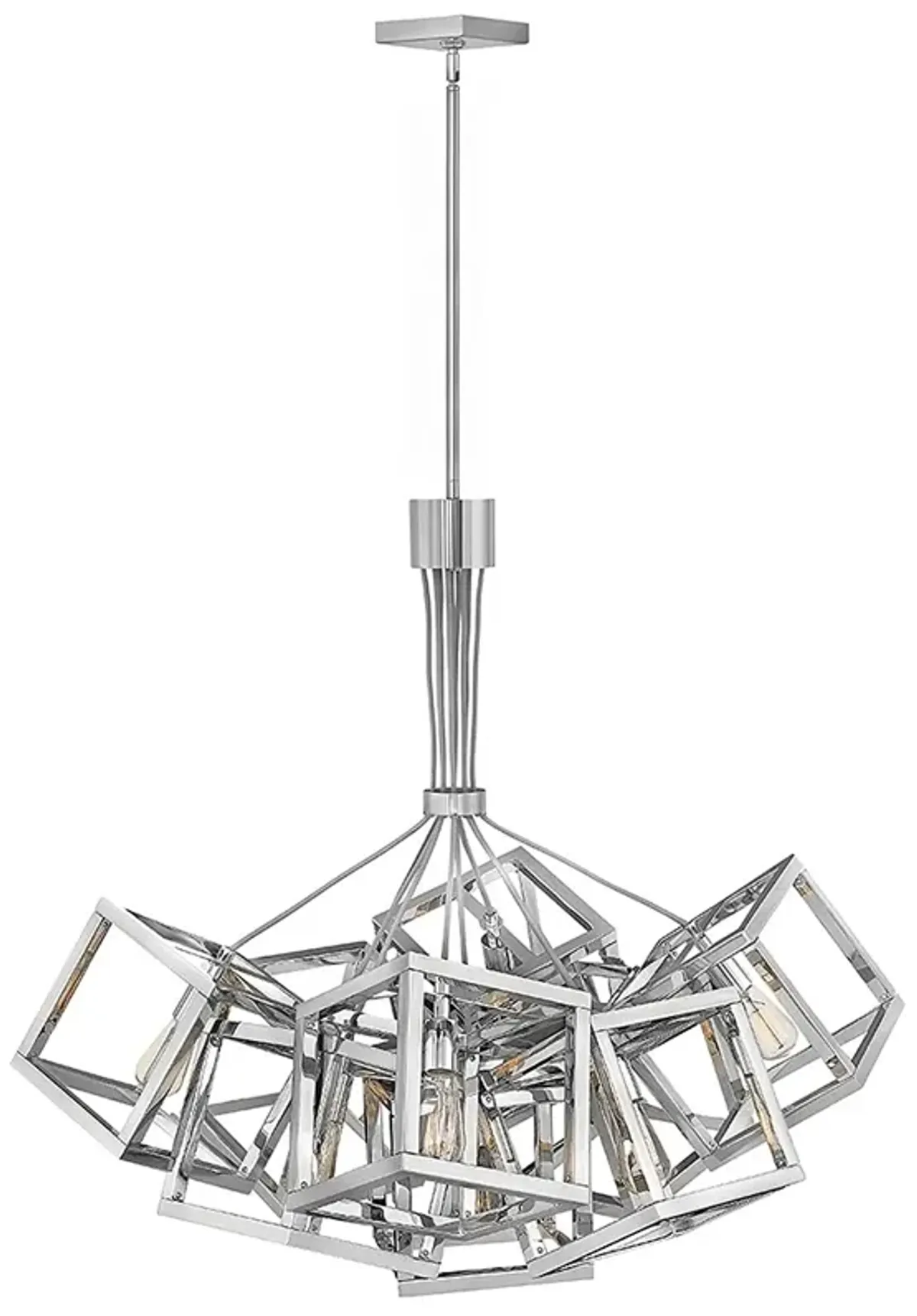 Hinkley Ensembles 30.8" Wide Nickel Geometric Modern Chandelier