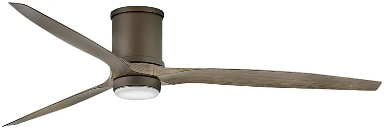 72" Hinkley Hover Matte Bronze Wet-Rated LED Hugger Smart Ceiling Fan