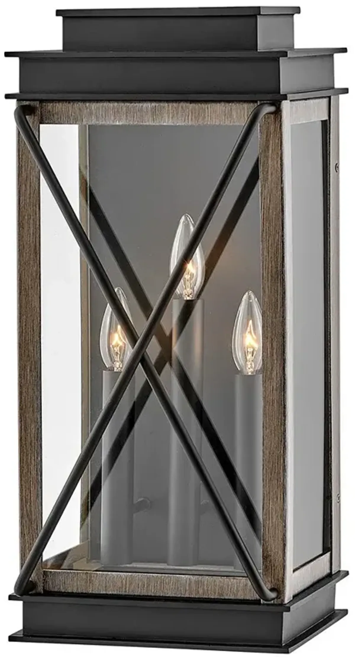 Montecito 22" High Black Driftwood Gray Outdoor Wall Light