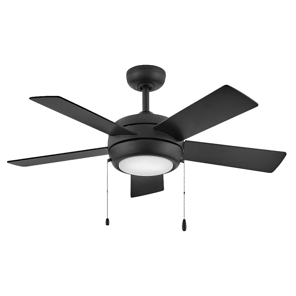 42" Hinkley Croft Matte Black Indoor Pull-Chain LED Ceiling Fan