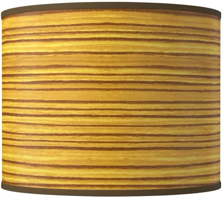 Tawny Zebrawood Giclee Round Drum Lamp Shade 14x14x11 (Spider)