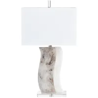 The Crestview Collection Marigold Clear Resin and Crystal Table Lamp