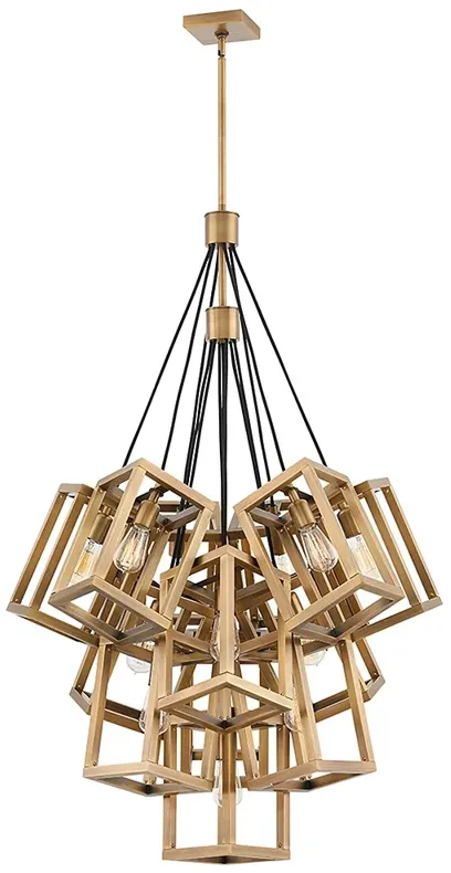 Hinkley Ensembles 32.5" Wide Gold Geometric Modern Chandelier