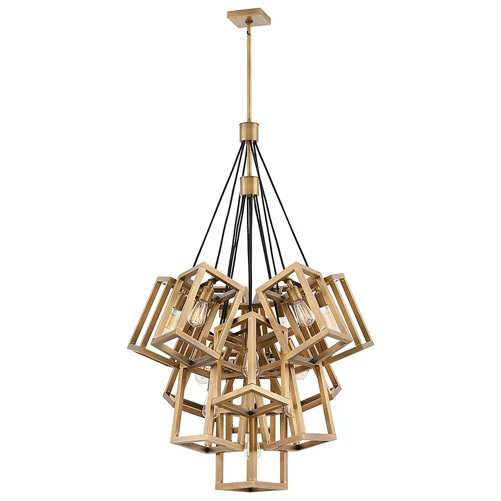 Hinkley Ensembles 32.5" Wide Gold Geometric Modern Chandelier