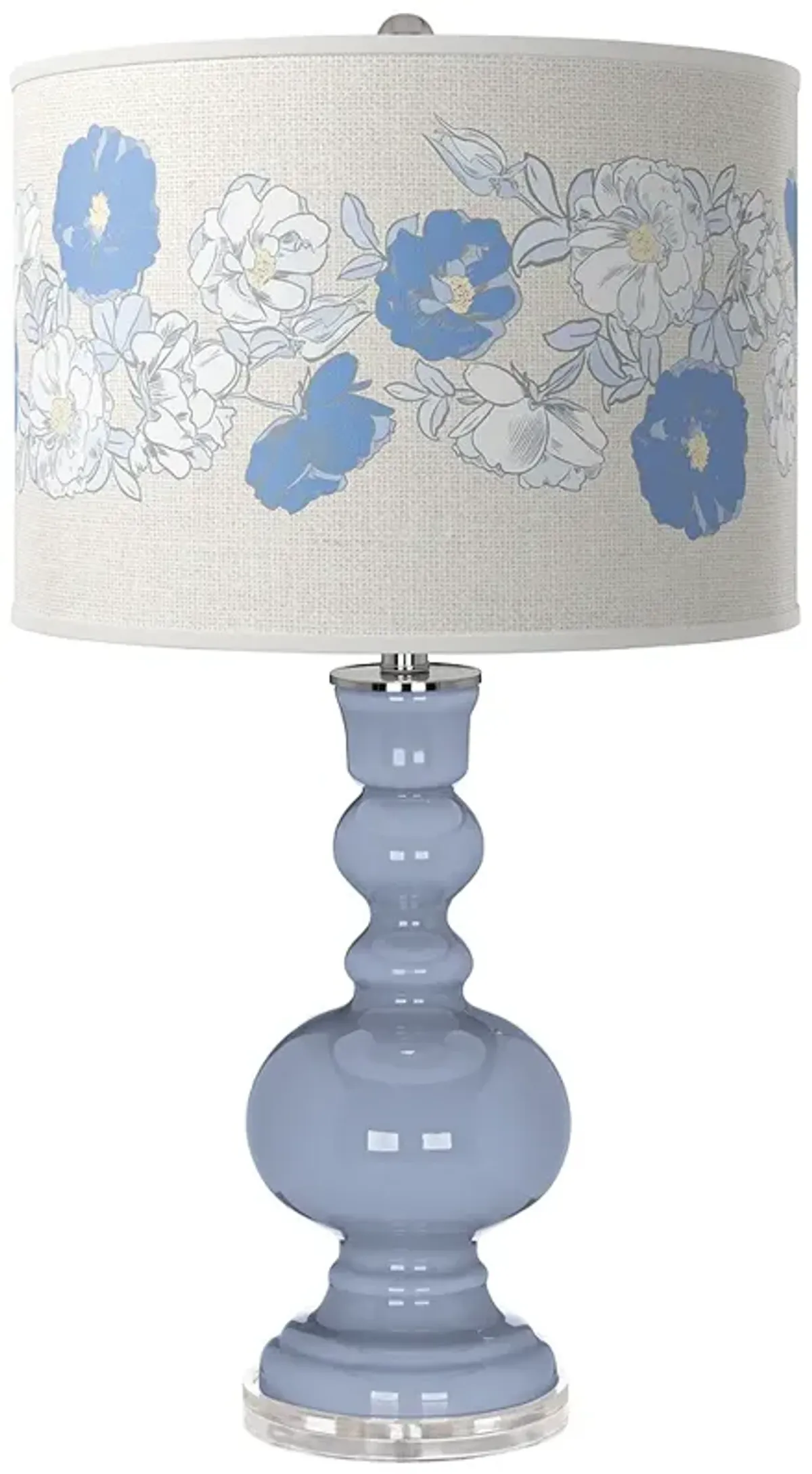 Blue Sky Rose Bouquet Apothecary Table Lamp