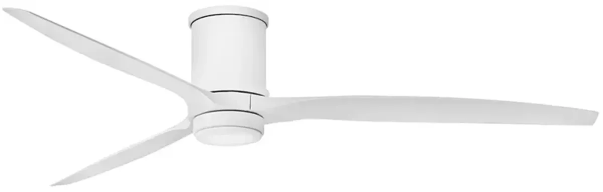 72" Hinkley Hover Matte White Wet-Rated LED Hugger Smart Ceiling Fan