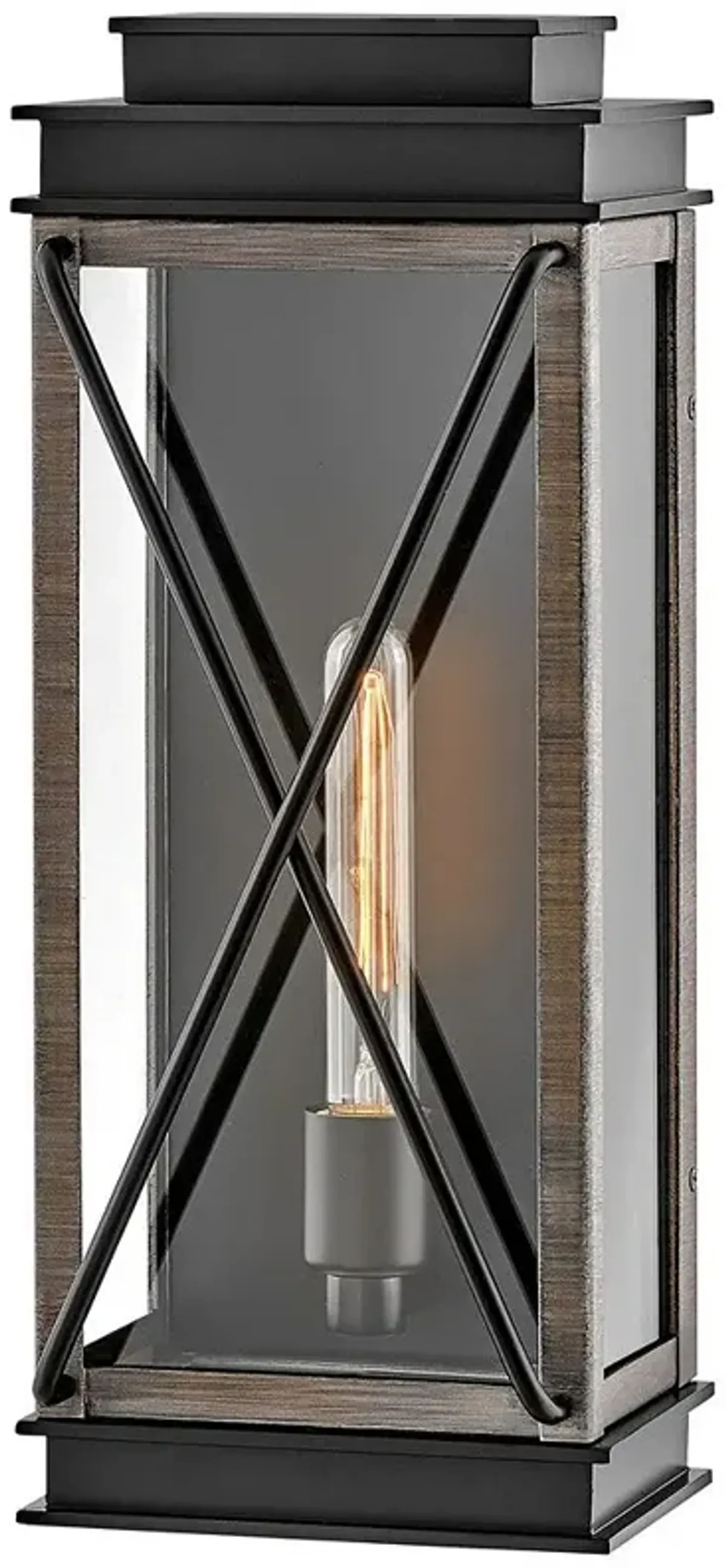 Hinkley Montecito 18 3/4" High Black Finish Outdoor Lantern Wall Light