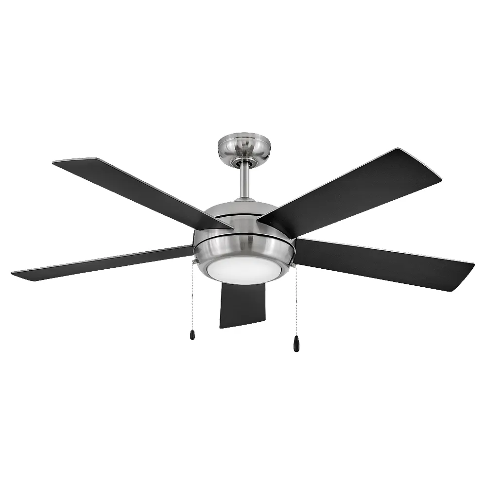 52" Hinkley Croft Brushed Nickel Indoor Pull-Chain LED Ceiling Fan