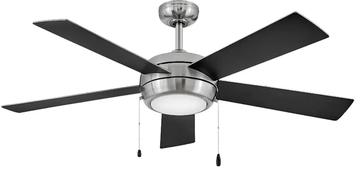 52" Hinkley Croft Brushed Nickel Indoor Pull-Chain LED Ceiling Fan