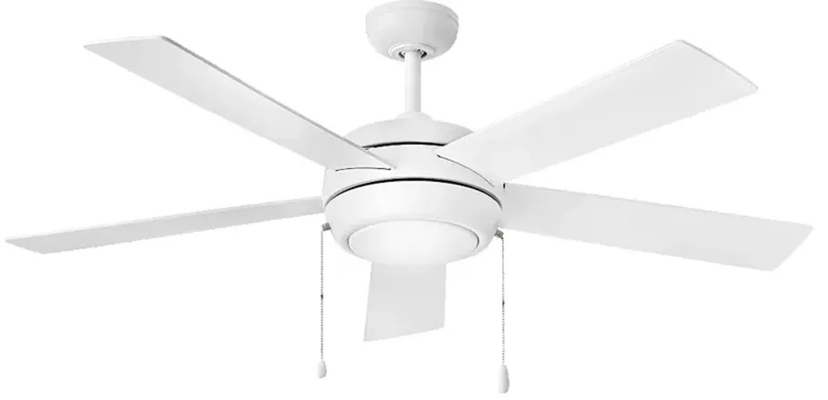 52" Hinkley Croft Chalk White Indoor Pull-Chain LED Ceiling Fan