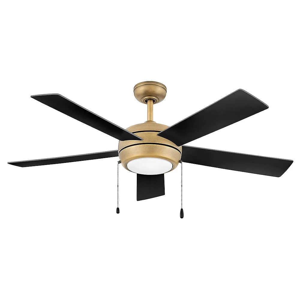 52" Hinkley Croft Heritage Brass Indoor Pull-Chain LED Ceiling Fan