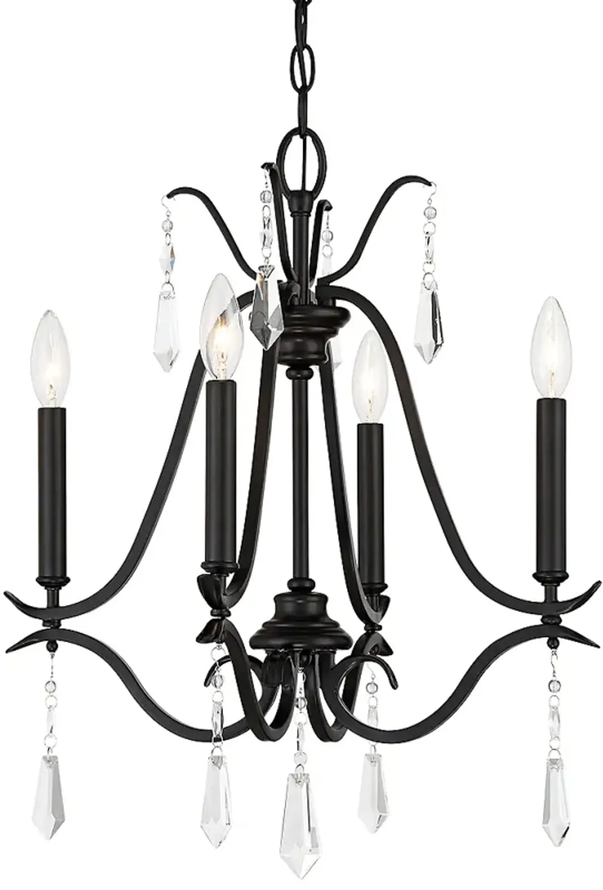 Minka Lavery Laurel Estate 18" Wide Black 4-Light Mini Chandelier
