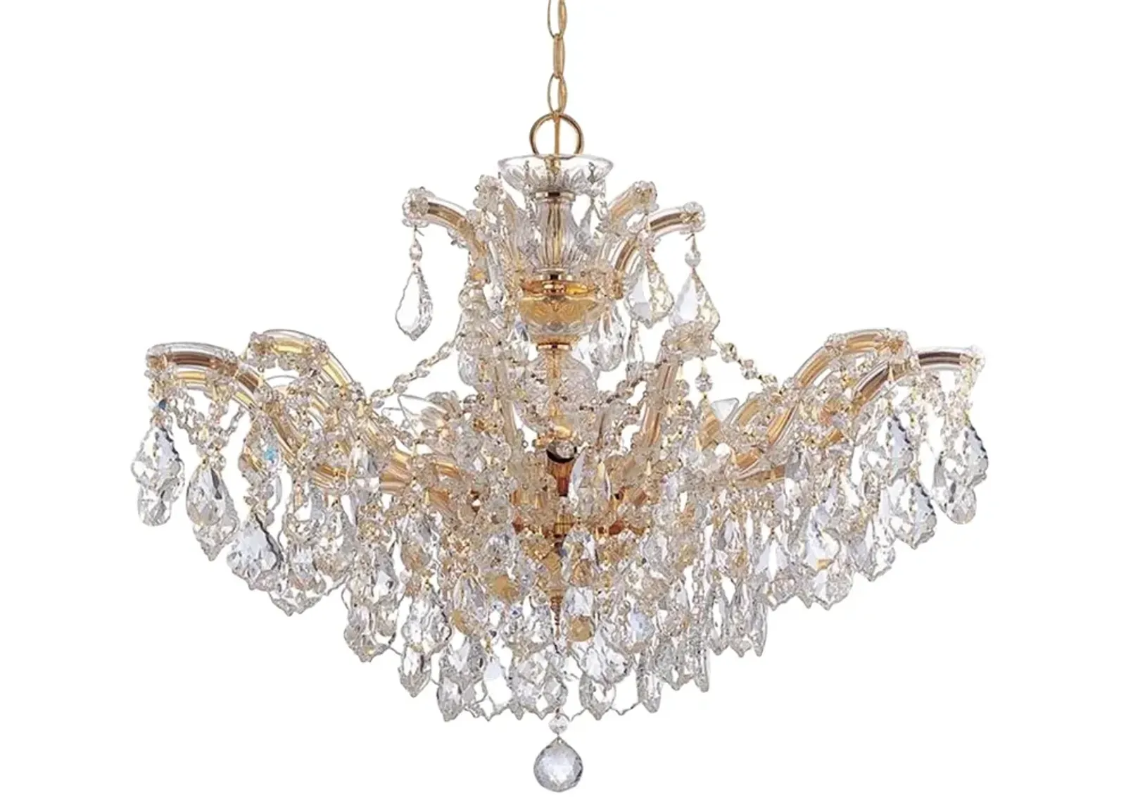 Crystorama Maria Theresa 27"W Gold 6-Light Crystal Chandelier