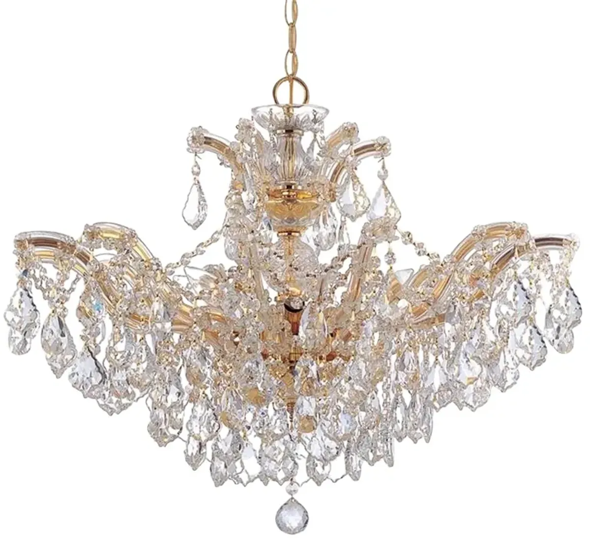 Crystorama Maria Theresa 27"W Gold 6-Light Crystal Chandelier