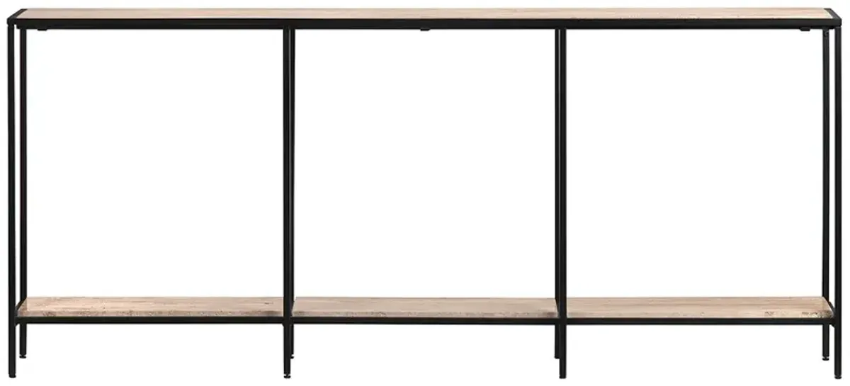 Crestview Collection Crosby 70" Wide Matte Black Console Table
