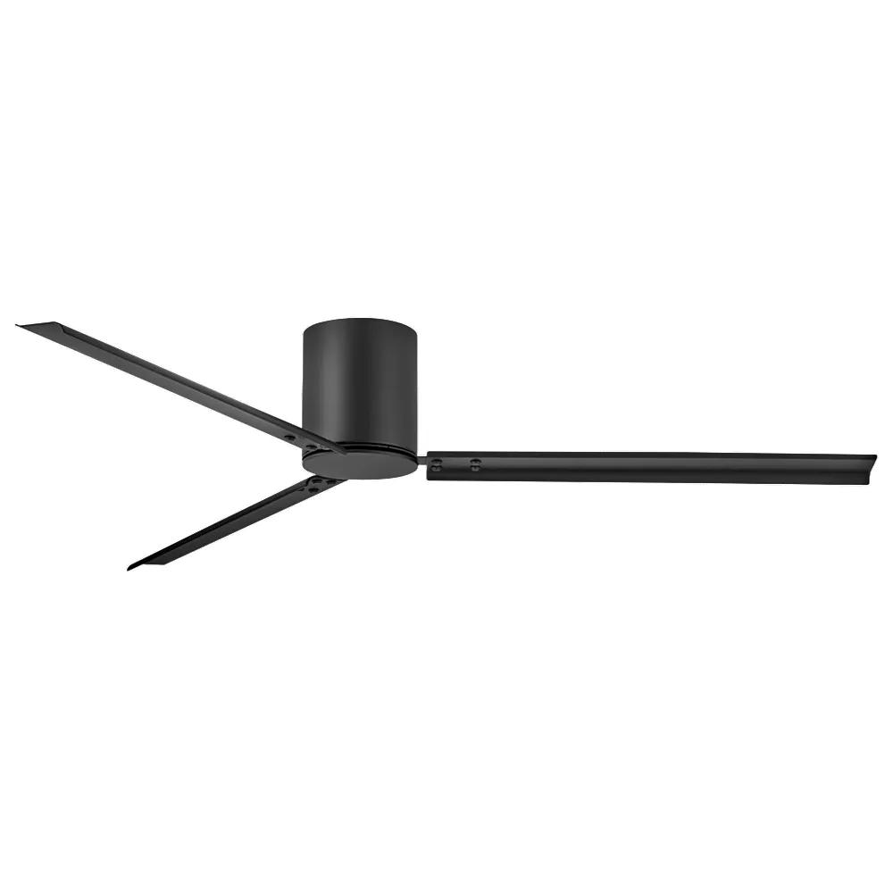 72" Hinkley Indy Flush Matte Black Hugger Smart Ceiling Fan