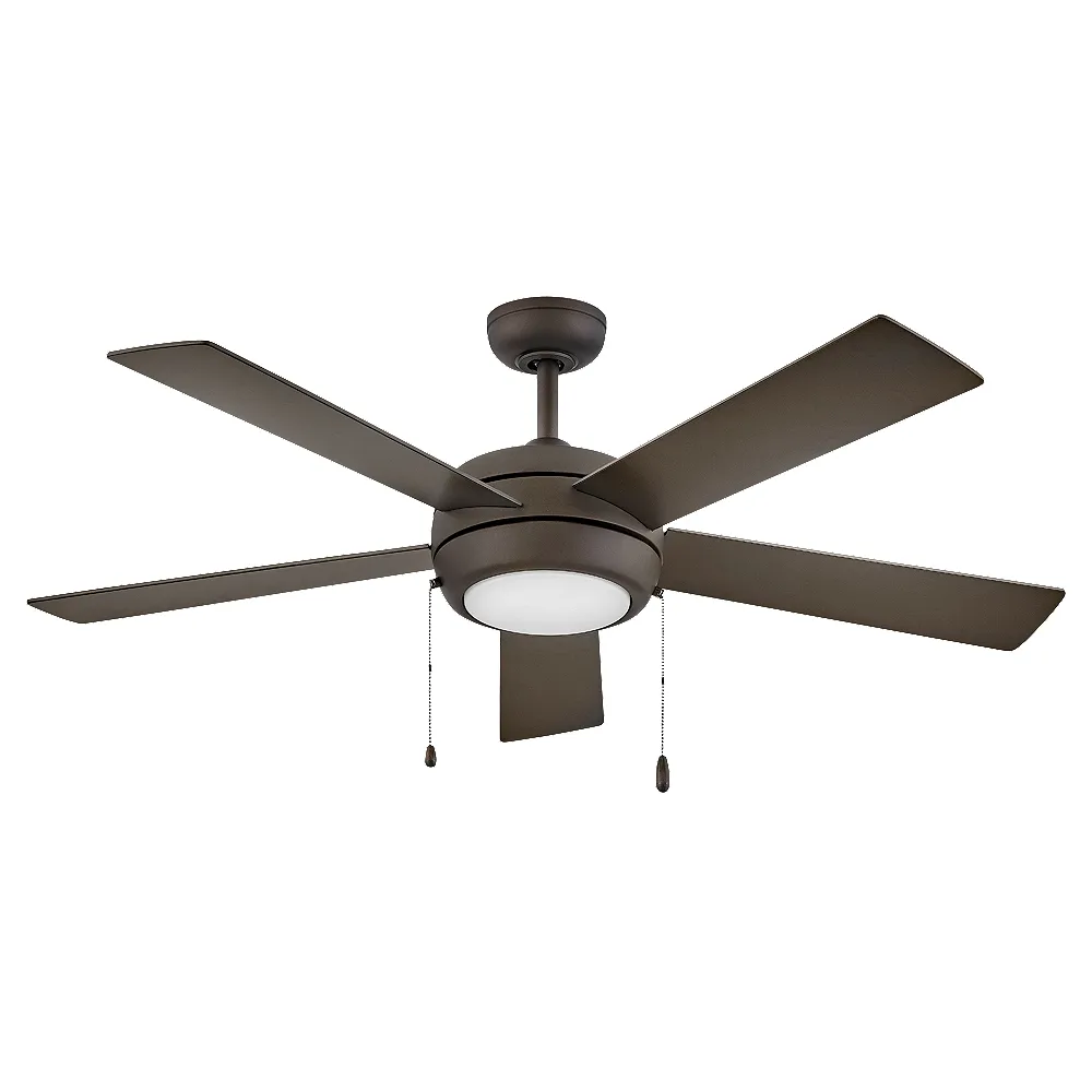 52" Hinkley Croft Matte Bronze Indoor Pull-Chain LED Ceiling Fan