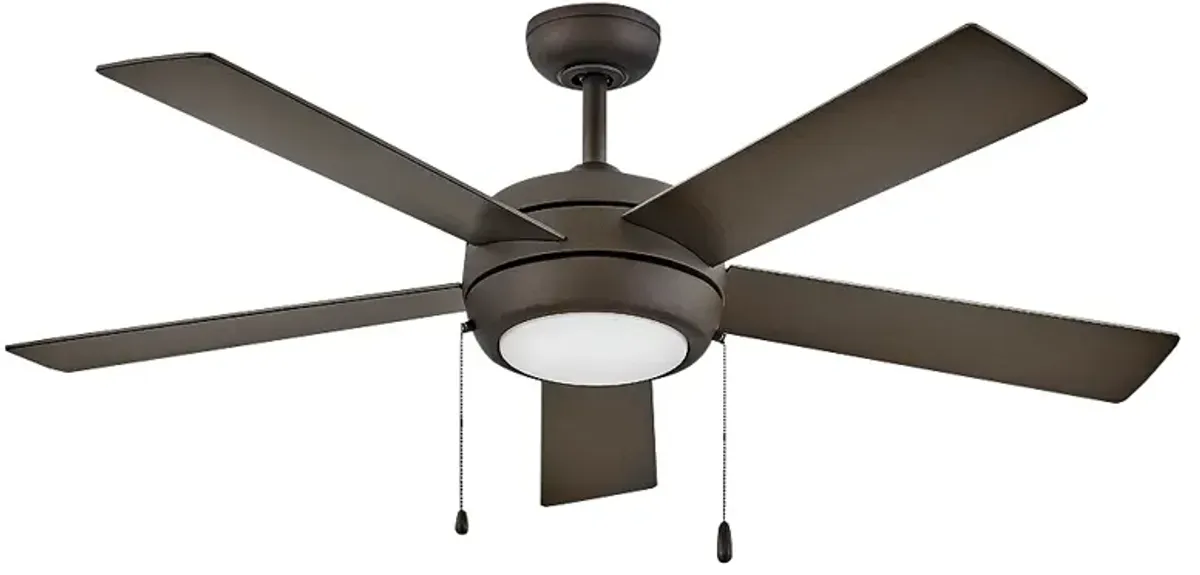 52" Hinkley Croft Matte Bronze Indoor Pull-Chain LED Ceiling Fan