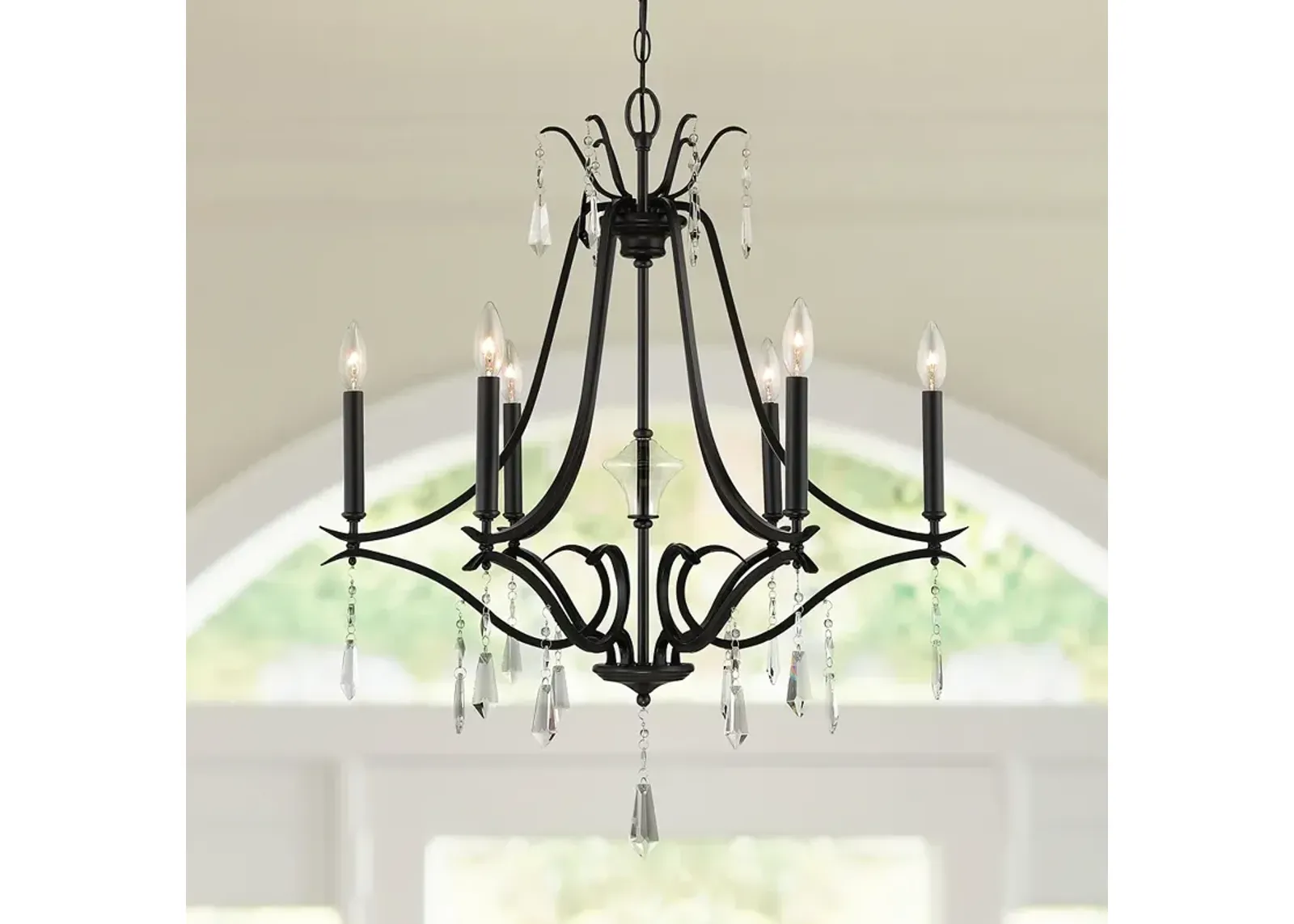 Laurel Estate 26 3/4" Wide Coal 6-Light Chandelier