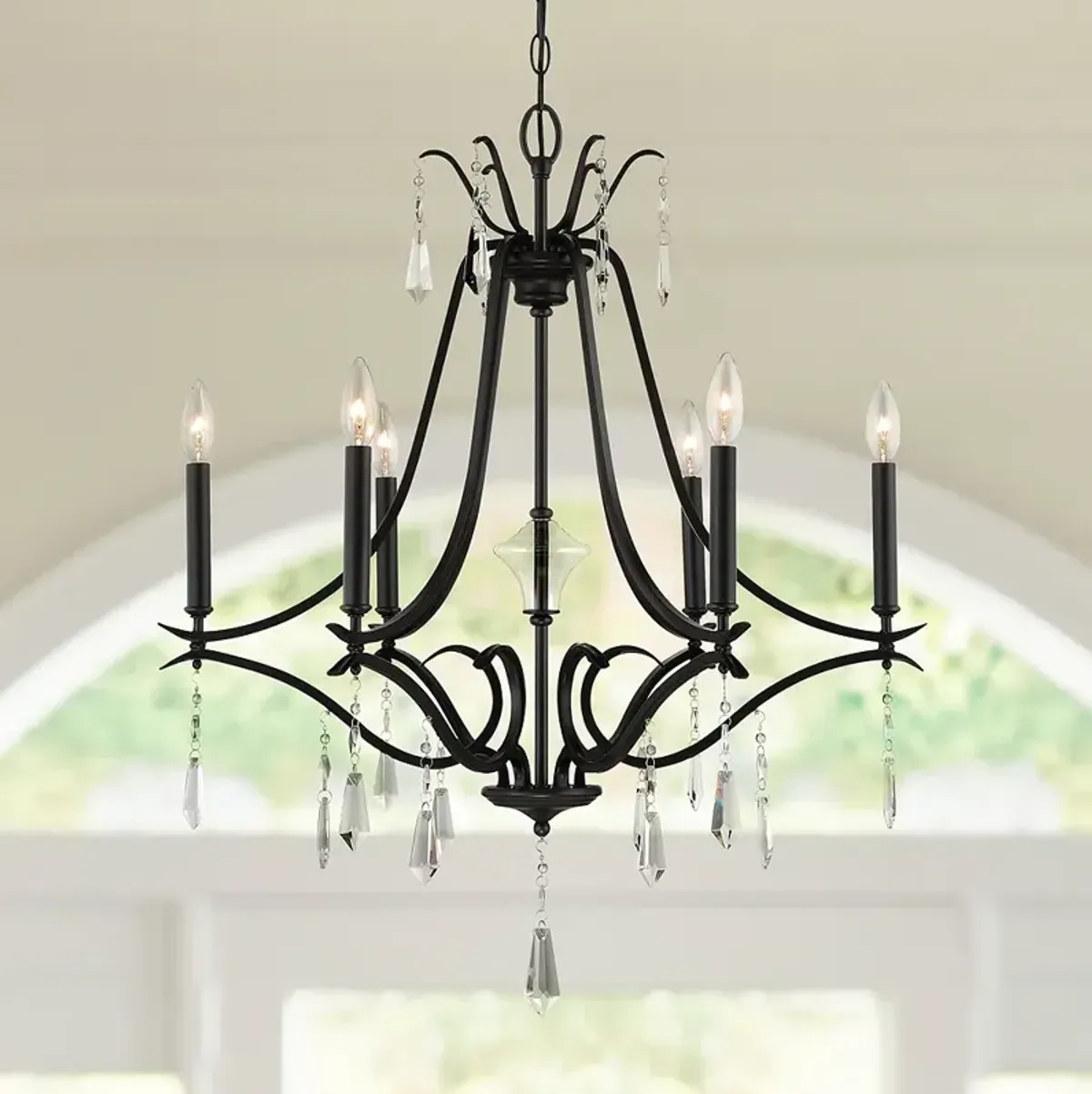 Laurel Estate 26 3/4" Wide Coal 6-Light Chandelier