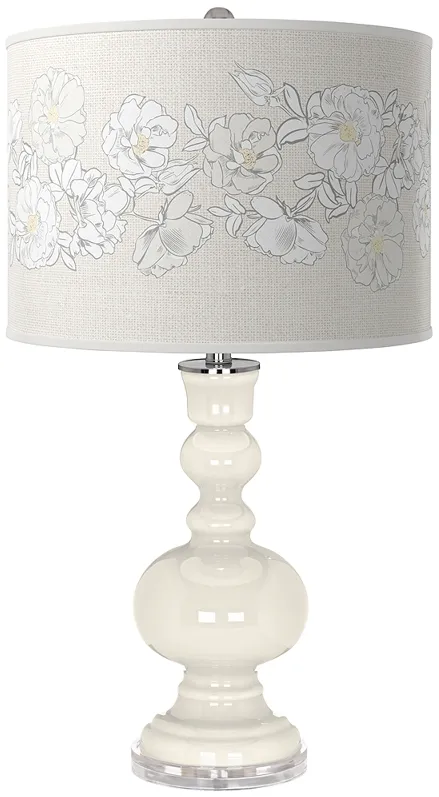 West Highland White Rose Bouquet Apothecary Table Lamp
