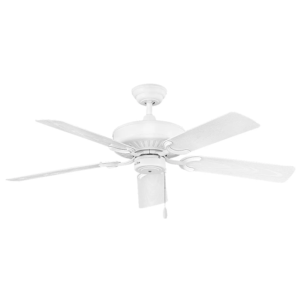 52" Hinkley Oasis White Finish 5-Blade Pull Chain Ceiling Fan