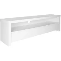 Bryant 59"W Matte White Lacquer Wood 3-Drawer Media Stand