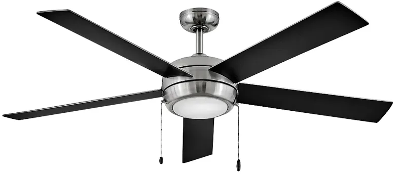 60" Hinkley Croft Brushed Nickel Indoor Pull-Chain LED Ceiling Fan