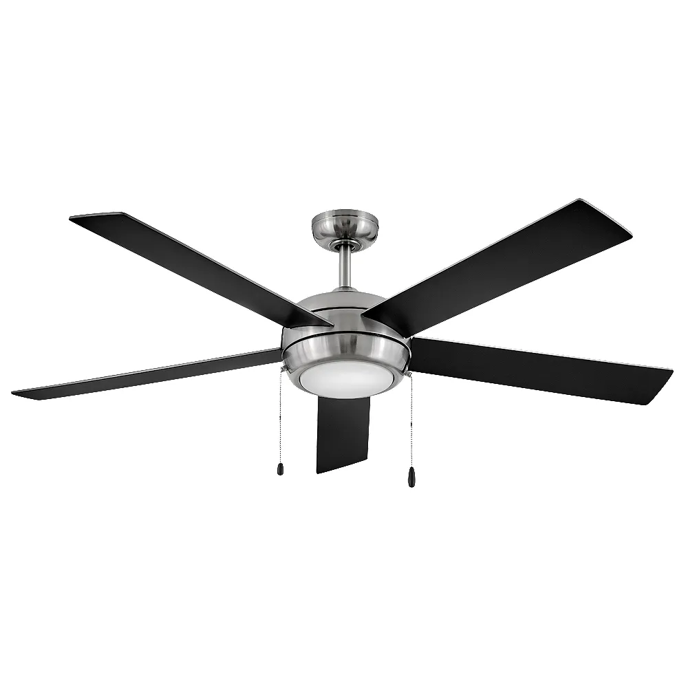 60" Hinkley Croft Brushed Nickel Indoor Pull-Chain LED Ceiling Fan