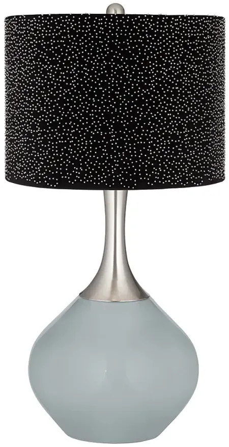 Uncertain Gray Spencer Table Lamp w/ Black Scatter Gold Shade