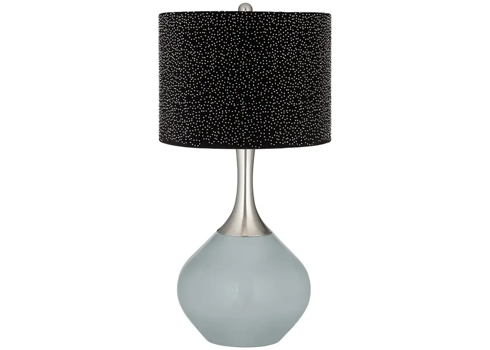 Uncertain Gray Spencer Table Lamp w/ Black Scatter Gold Shade