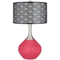 Eros Pink Black Metal Shade Spencer Table Lamp