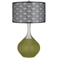 Rural Green Black Metal Shade Spencer Table Lamp