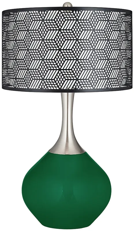 Greens Black Metal Shade Spencer Table Lamp