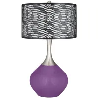 Passionate Purple Black Metal Shade Spencer Table Lamp