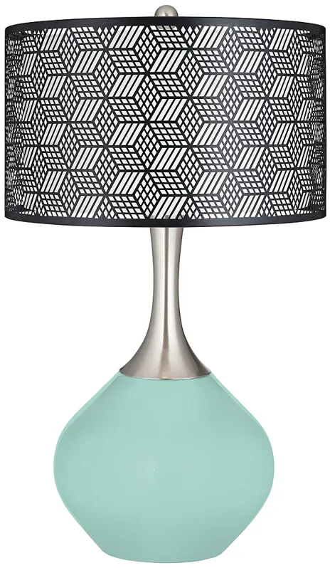 Cay Black Metal Shade Spencer Table Lamp
