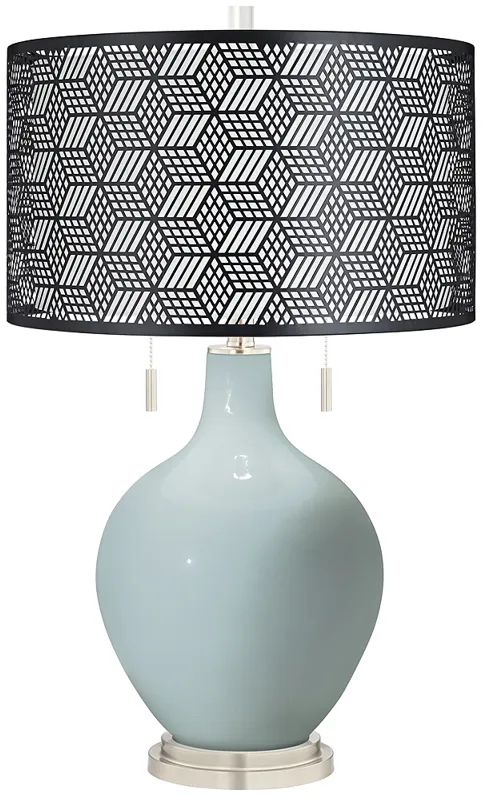 Rain Toby Table Lamp With Black Metal Shade