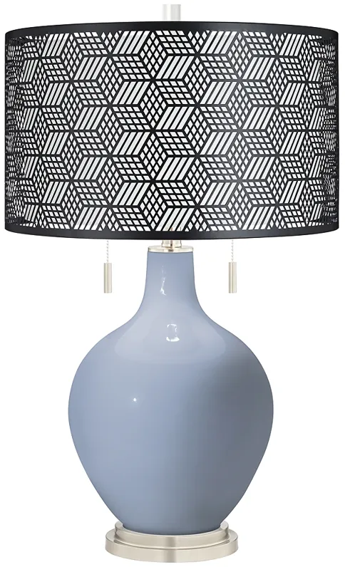 Blue Sky Toby Table Lamp With Black Metal Shade