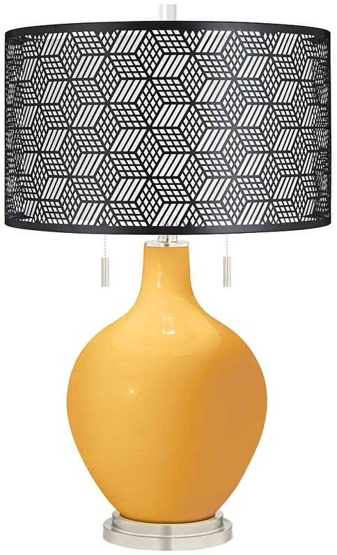 Marigold Toby Table Lamp With Black Metal Shade