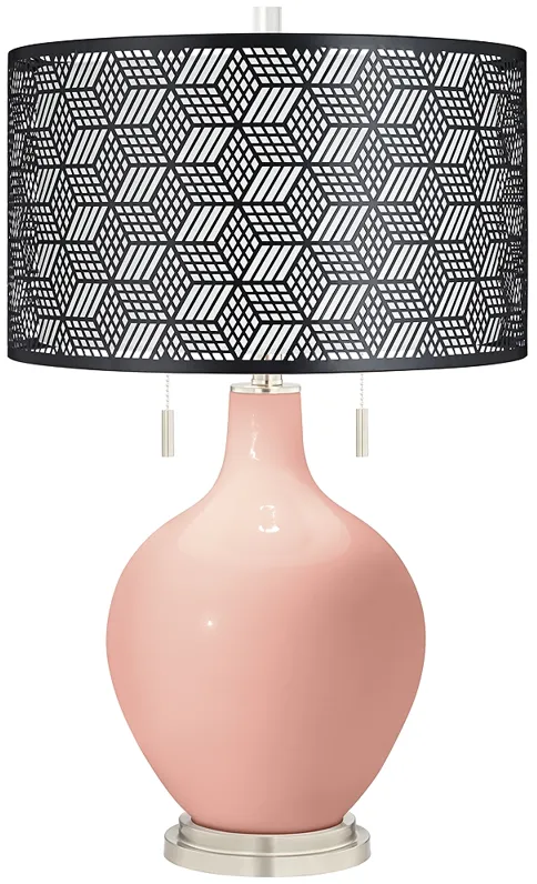 Rustique Toby Table Lamp With Black Metal Shade